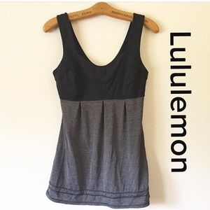 Size 6 lululemon black and grey top